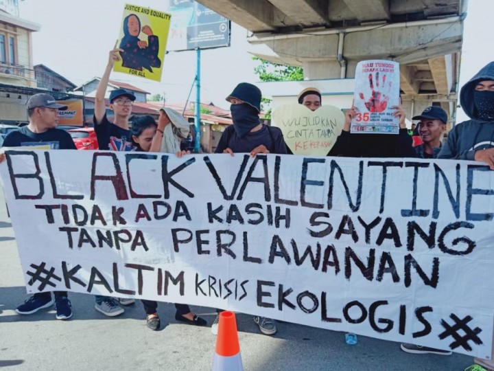 Kerusakan Lingkungan dan  Ketidakpedulian Pemerintah, Pemuda Kaltim Unjuk Rasa Tuntut Kasih Sayang P