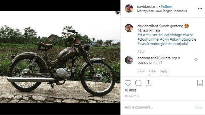 Pria di Bandung Jual BPKB Motor Ducati Tahun 50an, Ini Wujud Motornya