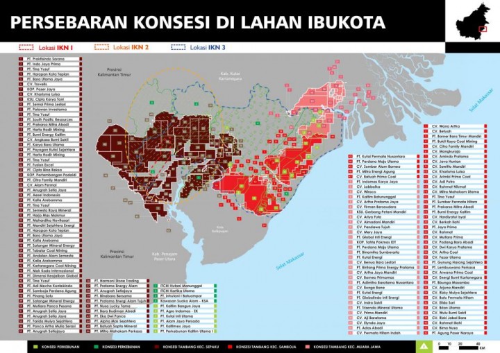 Persebaran Konsesi di Lahan Ibu Kota