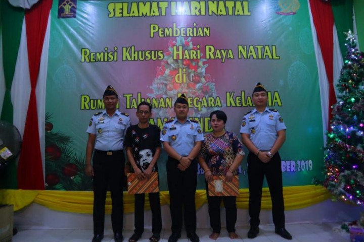 Natal 2019, Warga Binaan Rutan Kelas II A Dapat Remisi