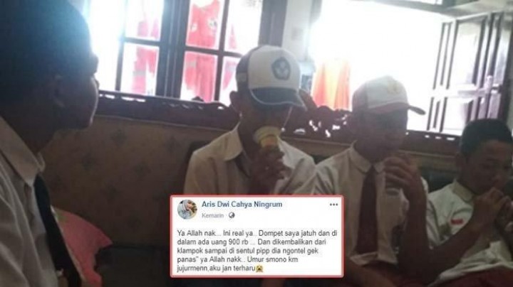 Viral Bocah Kembalikan Dompet Jatuh Pemilik Menangis, Ternyata Isinya Uang Titipan Rp 900 Ribu    