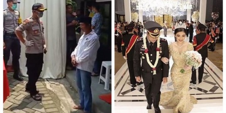 Di Jember Polisi Marahi Warga Arisan, di Jakarta Kapolsek Malah Gelar Resepsi Mewah