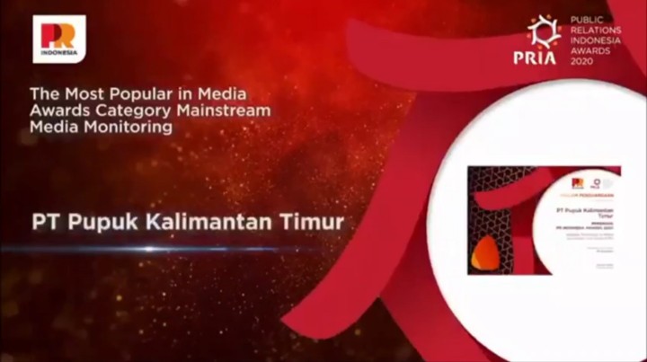 Jadi Yang Terpopuler, Pupuk Kaltim Terima 4 Penghargaan PR Indonesia Award 2020