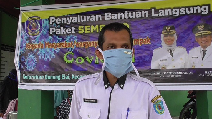 Kelurahan Gunung Elai Mulai Salurkan Bantuan BLT ke 930 Warga Terdampak Covid-19