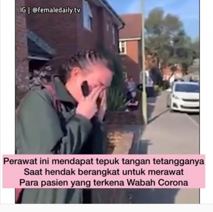 Momen Menyentuh Perawat Medis Diperlakukan Tetangga Bak Pahlawan Hingga Menangis