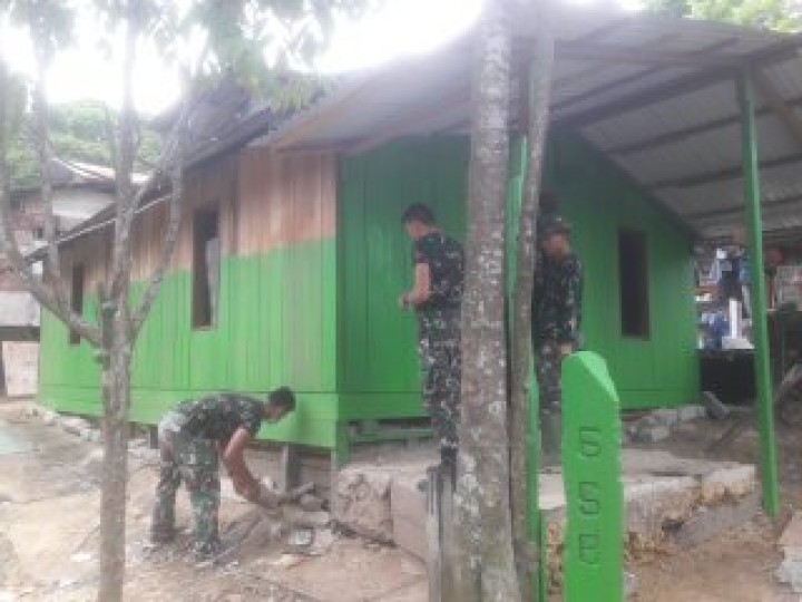 Rumah Warga Sudah Terlanjur Dibongkar, Program Bedah Rumah TMMD Jalan Terus