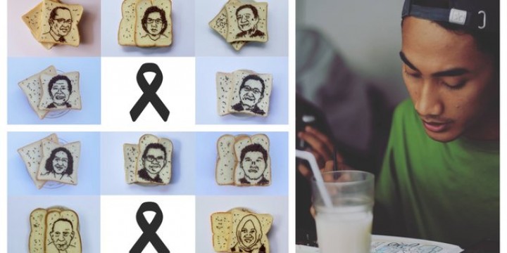 Viral, Lukisan Roti Tawar dan Meses 24 Wajah Tenaga Medis Korban Covid-19