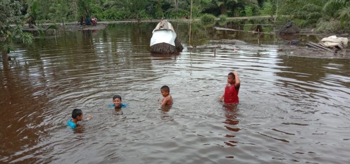 Sudah 2 Hari Desa Santan Terendam Banjir, Ratusan Hektar Tanaman Warga Gagal Panen