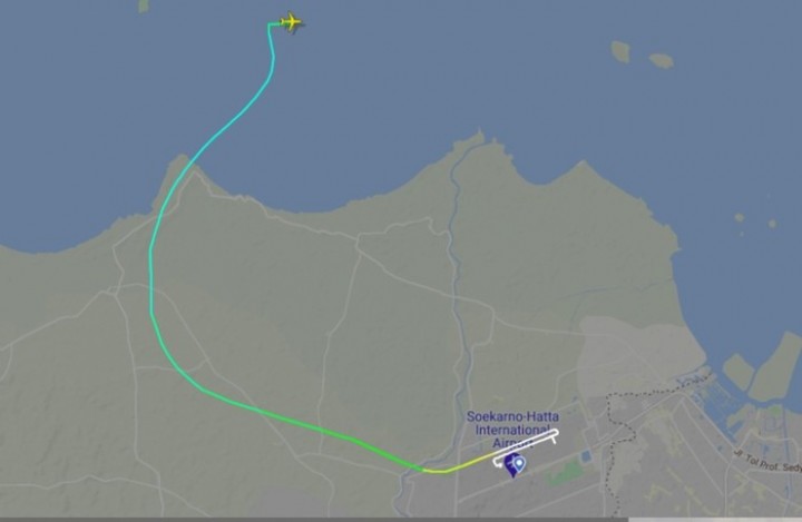 FlightRadar24: Ketinggian Sriwijaya Air Berkurang 10 Ribu Kaki dalam 1 Menit