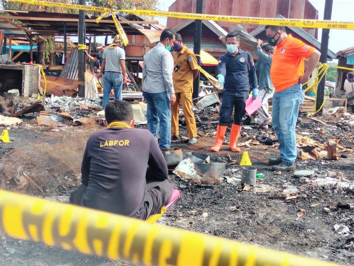 Terungkap ! Ini Titik Api Pertama Kebakaran di Pasar Citra Mas versi Polisi