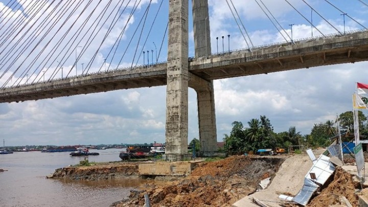 Jembatan Mahkota 2 di Samarinda Bergeser, Kendaraan Dilarang Melintas