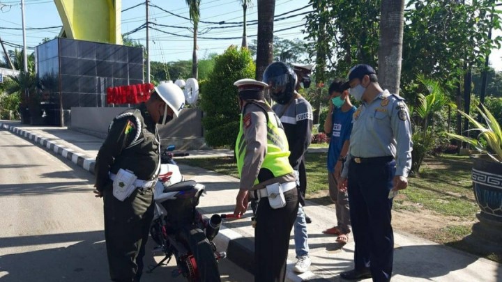 Polantas Bontang Incar Pemotor Pakai Knalpot Bising