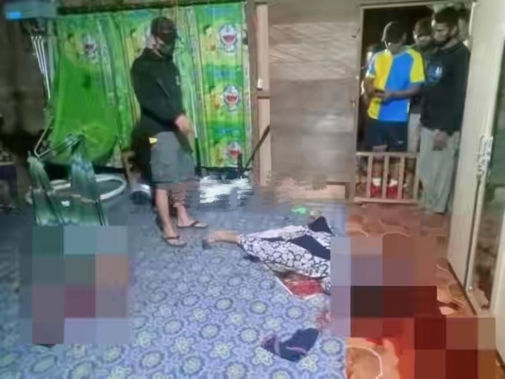 Sadis! Suami Gorok Leher Istri dan Anaknya saat Tertidur