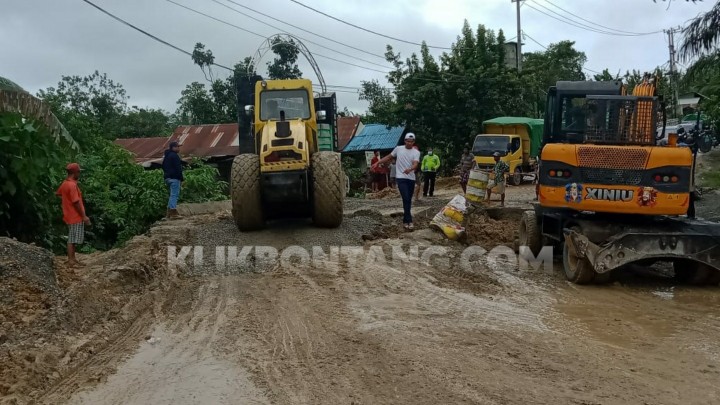 Jalan Poros Bontang - Samarinda Sudah Bisa Dilalui, Petugas Terapkan Buka Tutup Jalur