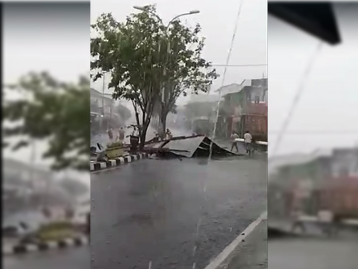 Hujan Lebat dan Angin Kencang, Atap Rumah Melayang