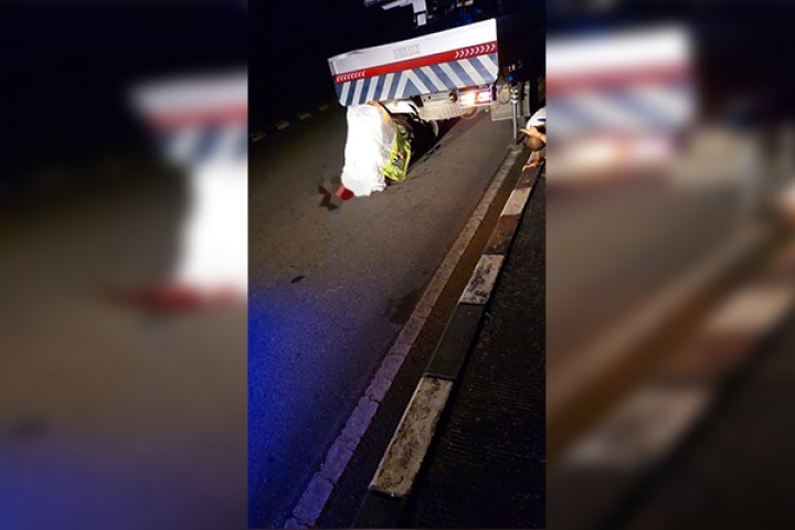 Kecelakaan Tragis di Jalan Eks Pupuk Raya, Pengendara Terjepit di Kolong Truk Dishub