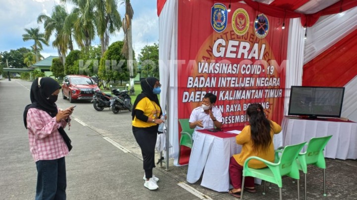 Selama Gelar Pangan Murah di Bontang, Binda Kaltim Juga Buka Gerai Vaksinasi