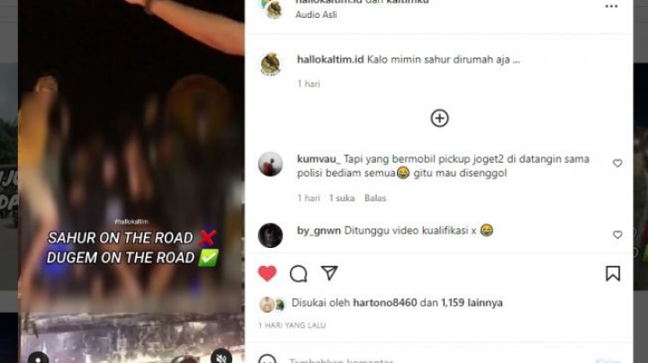 Viral! Bukannya Sahur, Pemuda-pemudi di Samarinda Ramai Lakukan Dugem On The Road