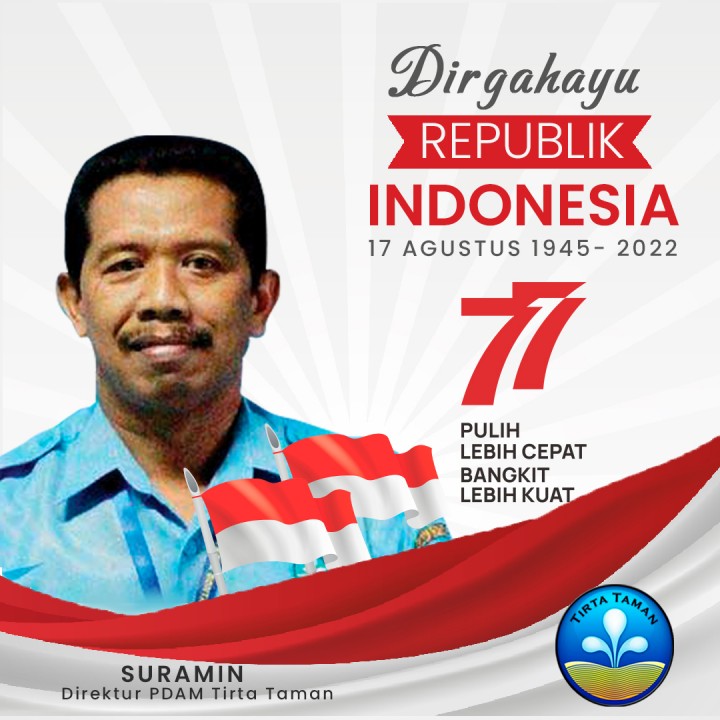 Ucapan Dirgahayu ke 77 RI dari Perumda Tirta Taman Bontang