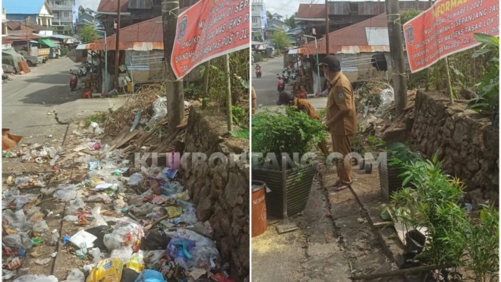 Pegawai Kelurahan Loktuan Turun Tangan Angkut Sampah di Jalanan
