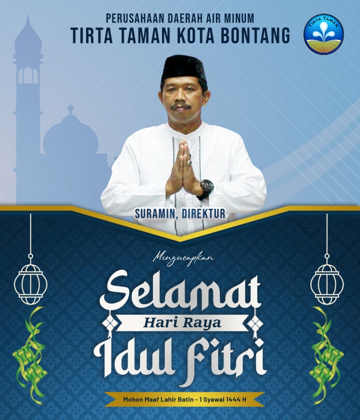 Ucapan Idul Fitri 1444 H/2023 dari Suramin Direktur Perumda Tirta Taman Bontang