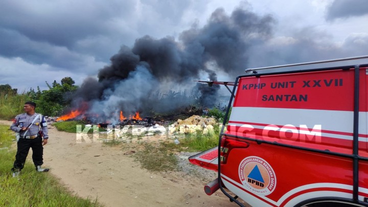 Terjadi Kebakaran Lahan di RT 4 Tanjung Laut, Warga Khawatir Merembet ke Permukiman 