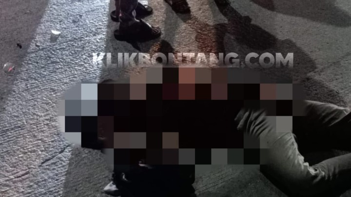 Pemotor Tabrakan dengan Truk di Jalan NPK Pelangi, Korban Terkapar di Tengah Jalan