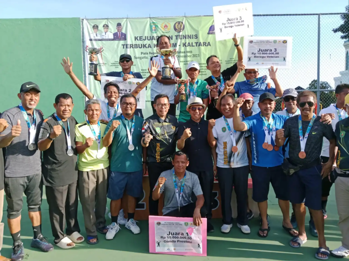 Bupati Ardiansyah Tutup Open Turnamen Tenis Lapangan Kaltim-Tara, Jadi Ruang Uji Kemampuan Atlet