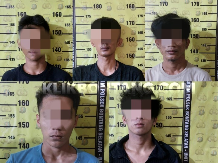 Asik Pesta Sabu di Bulan Puasa dan Jadi Pengendar, 5 Orang di Berbas Tengah Ditangkap
