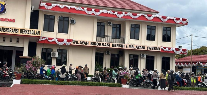 Razia Gabungan di Polres Bontang, 42 Kendaraan Ditilang Petugas
