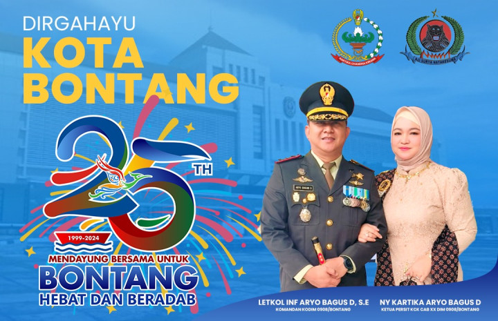 Ucapan Dirgahayu ke-25 Kota Bontang dari Dandim 0908/BTG