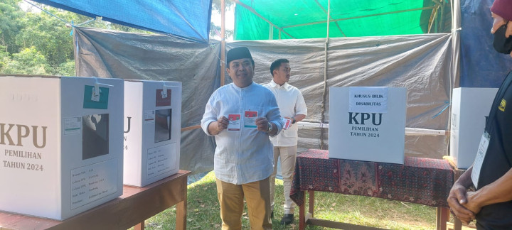 Mencoblos di Kampung Sidrap, Agus Haris : Serahkan Hasilnya ke Maha Kuasa