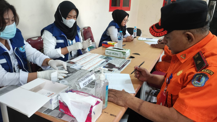 BBNK Tes Urin Mendadak 52 Pegawai BPBD Bontang, OPD Lain Tunggu Giliran