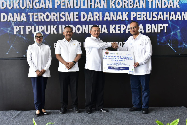 Dukung Pemulihan Penyintas Terorisme, Pupuk Kaltim Salurkan Bantuan Kemanusiaan Rp820 Juta