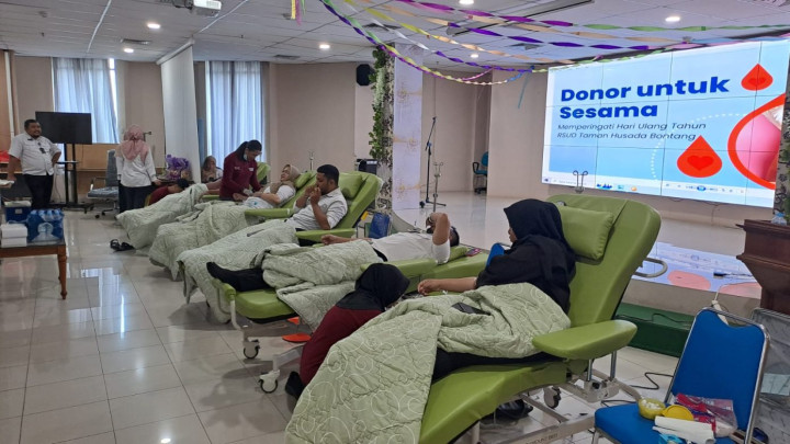 Rangkaian HUT RSUD, Giat Donor Darah untuk 100 Kantong ke PMI