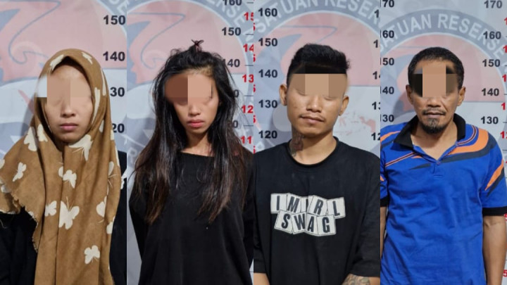 4 Pengedar di Bontang Ditangkap, Modus Transaksi: Sabu Dibungkus Uang dan Pura-Pura Dijatuhkan