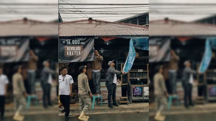 DPM-PTSP Turun Lapangan, Bontang Bersih dari Reklame Rokok di Ruang Publik