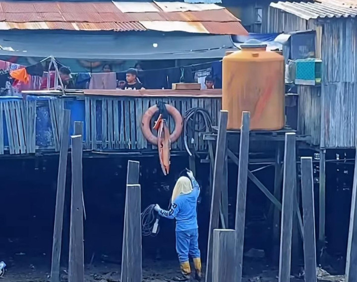 199 Drumpikon Terpasang di Tanjung Limau, Pekerja Melibatkan Warga Setempat