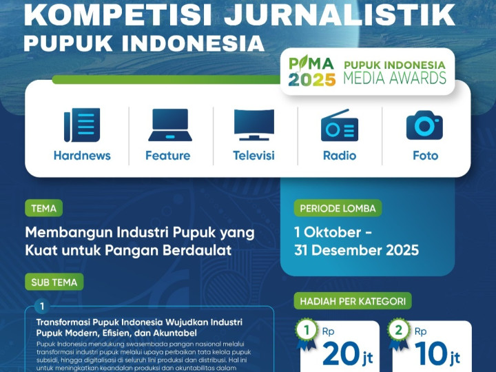 Ikuti dan Menangkan! Pupuk Indonesia Kembali Gelar Kompetisi Jurnalistik PIMA 2025