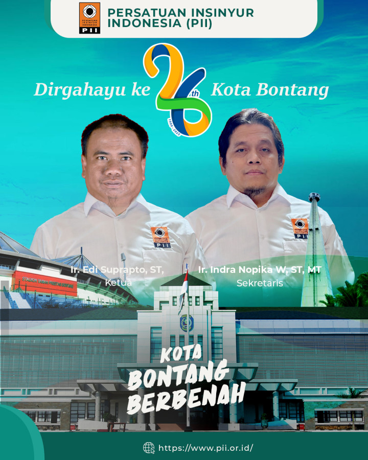 Persatuan Insinyur Indonesia Mengucapkan Dirgahayu ke-26 Kota Bontang