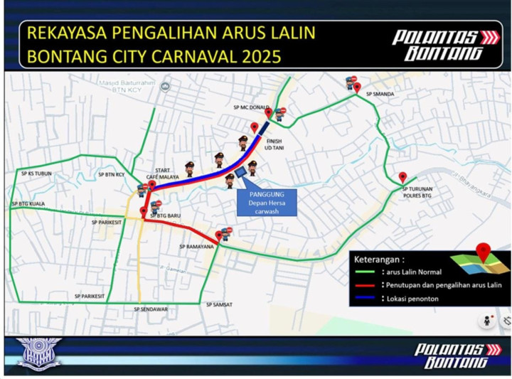 Polres Bontang Tutup 2 Jalan Selama Gelaran BCC; Ini Rekayasa Lalu Lintasnya