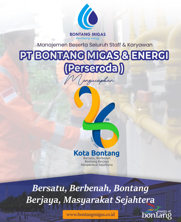 PT Bontang Migas dan Energi (Perseroda) Mengucapkan Dirgahayu ke-26 Kota Bontang