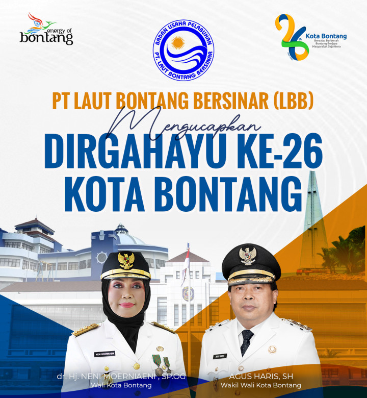 PT Laut Bontang Bersinar (LBB) Mengucapkan Dirgahayu ke-26 Kota Bontang