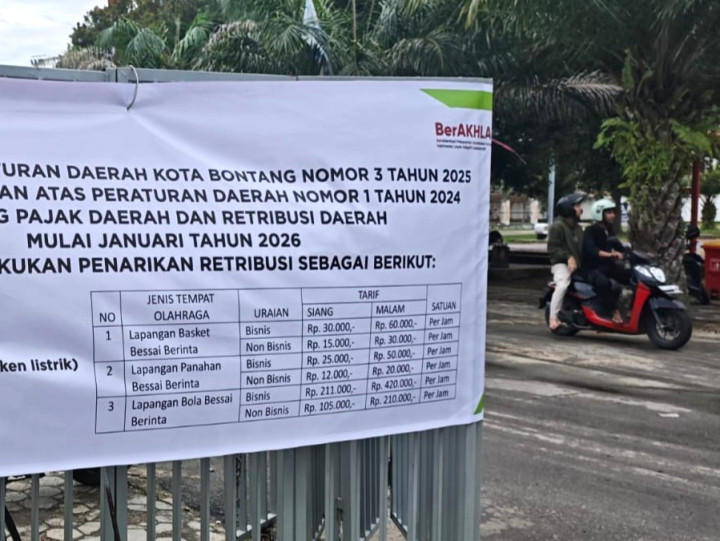 Warga yang Pakai Fasilitas Olahraga di Lang-Lang Harus Bayar, Lapangan Bola Rp420 Per Jam