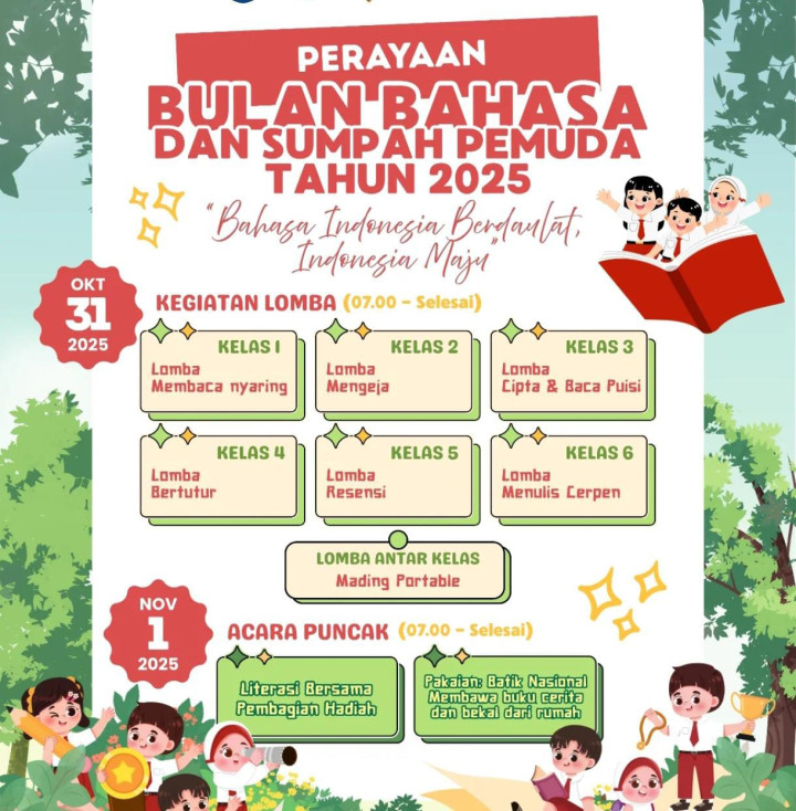 Momentum Peningkatan Literasi Melalui Bulan Bahasa; Disdikbud Apresiasi SDN 011 Bonsel