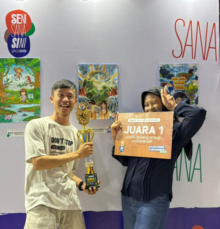 Siswi SMPN 2 Bontang Raih Juara Ilustrasi Pelajar; Abdu Safa : Bukti Pelajar Bontang Kompetitif Tingkat Nasional