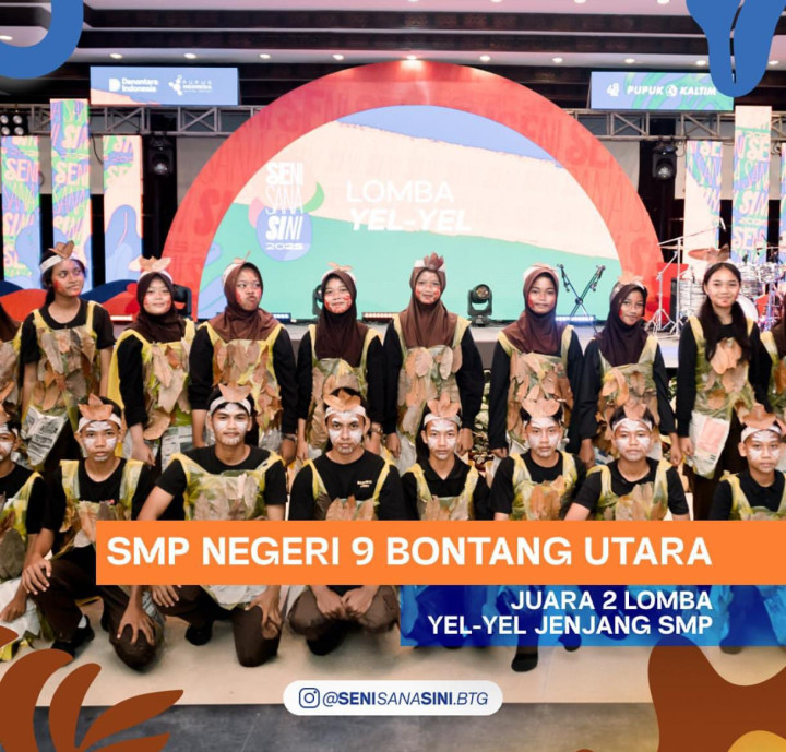 SMPN 9 Bontang Juara Lomba Yel-Yel di Ajang Seni Sana PKT; Disdikbud Beri Apresiasi