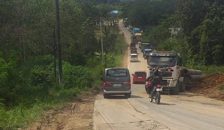 Akses Poros Bontang-Samarinda Sudah Terbuka 1 Jalur