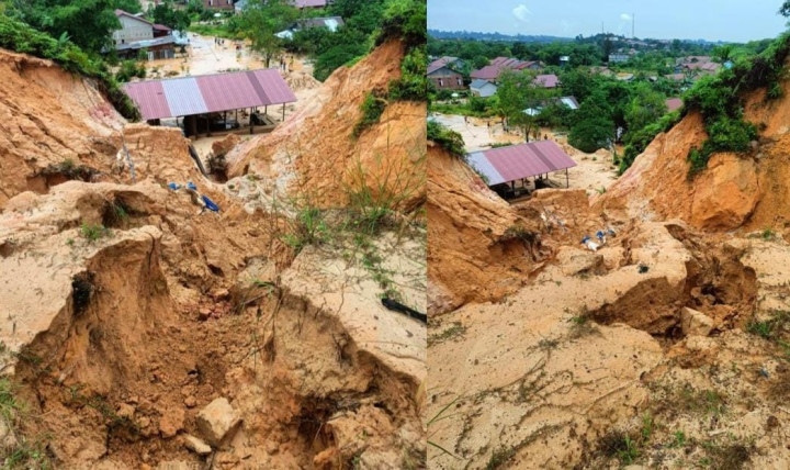 Ancaman Longsor Hantui Warga Kanaan,  Jarak Rumah dan Tebing Bekas Galian C hanya 6 Meter