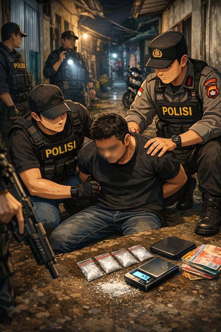 Hendak 'Tempel' Sabu Pesanan Pelanggan; Pengedar Asal Berebas Tengah Ditangkap di Api-Api